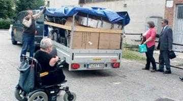 Donaţie din Germania pentru copiii cu handicap fizic din Argeş