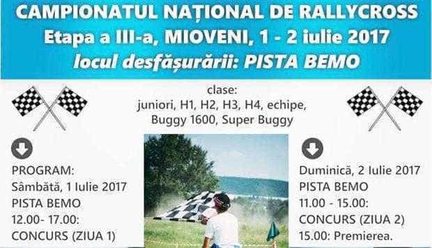 Campionat naţional de rallycross, la Mioveni