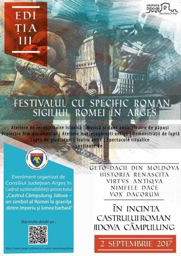 Programul festivalului cu specific roman “Sigiliul Romei în Argeş”