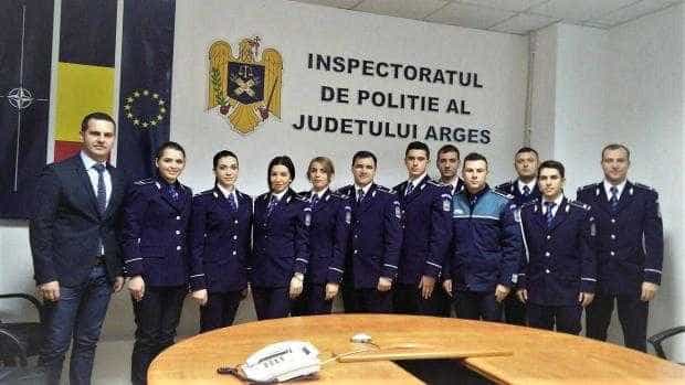 11 proaspeți absolvenți s-au prezentat la IPJ Argeș pentru prima zi de muncă