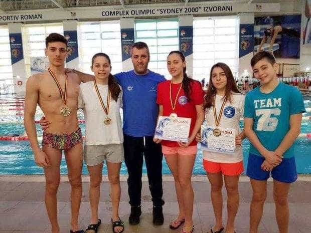 Înotătorii din Mioveni, din nou pe podiumul unei competiții naționale