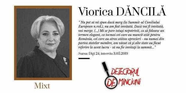 Viorica Dăncilă, la „Detectorul de minciuni”