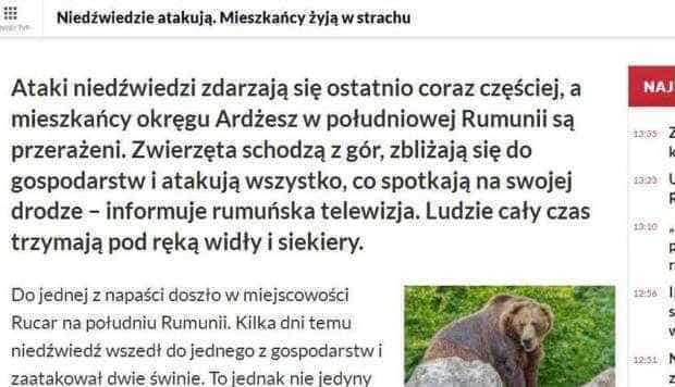 Protestul anti-urşi de la Rucăr a ajuns în presa din Polonia