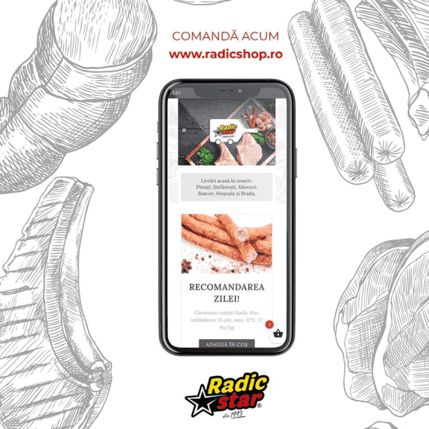 NOU! Producătorul argeșean RadicStar livrează produse proaspete din carne direct la UȘA TA!