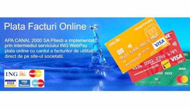 SC Apă Canal 2000 SA a implementat  plata online cu cardul a facturilor emise