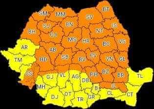 Meteo. Nordul Argeşului sub cod portocaliu