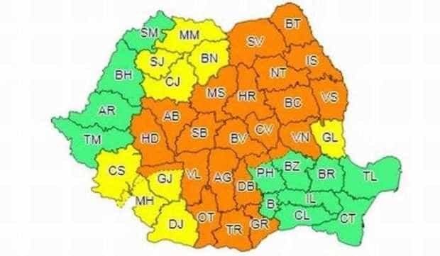 Argeșul – sub cod PORTOCALIU de ploi torențiale și vijelii!