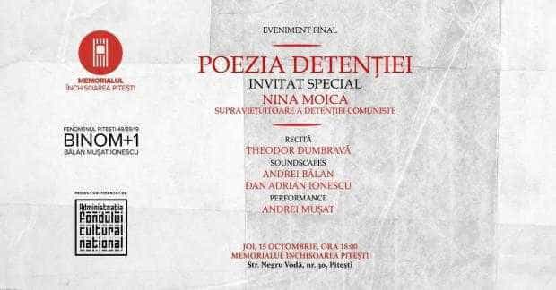 MEMORIALUL ÎNCHISOAREA PITEȘTI: Nina Moica va vorbi despre experiența detenției din perioada comunistă