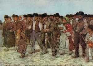 13 Martie 1907 – Apogeul răscoalei ţărăneşti în Moldova. Flacăra răscoalei cuprinde Muntenia şi Oltenia. 6 Stefan Luchian - La_împărțitul porumbului