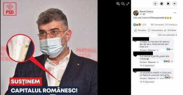 Ciolacu, despre incidentul viral în on-line cu banii care i-au ieşit din buzunar: „NU AM PORTOFEL!”