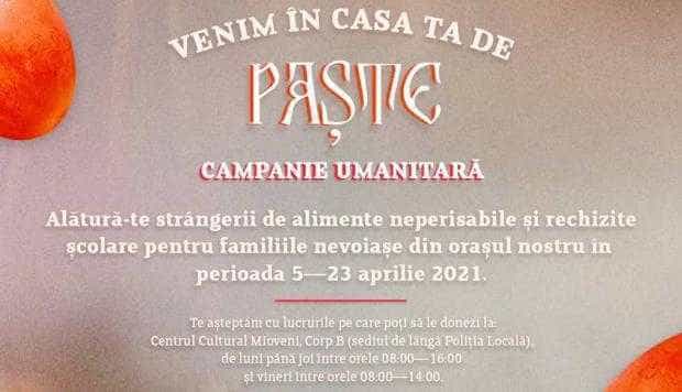 Campania umanitară „Venim în casa ta de Paşte”. Donează şi tu alimente şi rechizite şcolare!