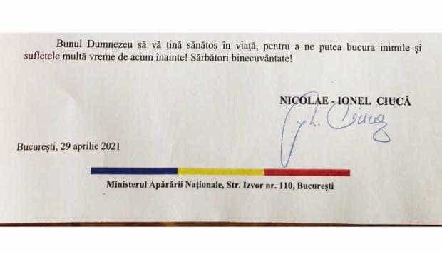 Finalul mesajului ministrului Apărării către toţi veteranii de război din România