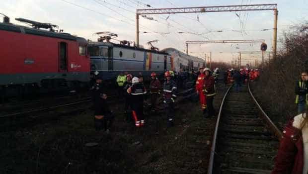 Tren de călători rămas fără frâne, la Golești