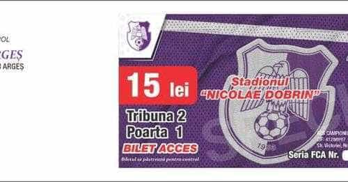 FC Argeș: S-au pus în vânzare biletele pentru meciul cu UTA