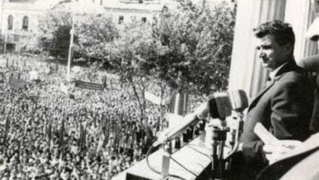 21 august 1968 - urias miting de protest la Bucuresti împotriva ocuparii Cehoslovaciei