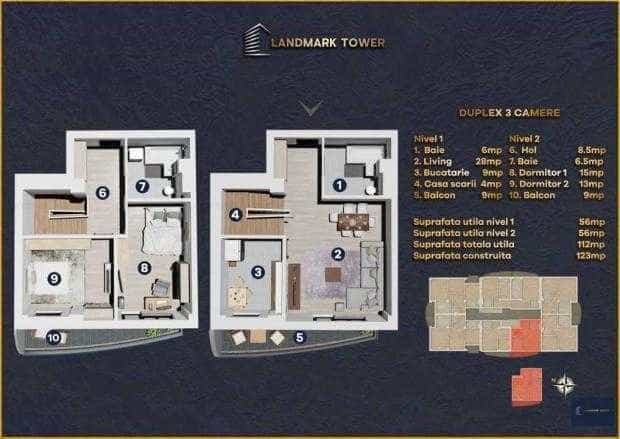Vrei să te muți într-un apartament la cheie? Rezervă un apartament în LANDMARK TOWER