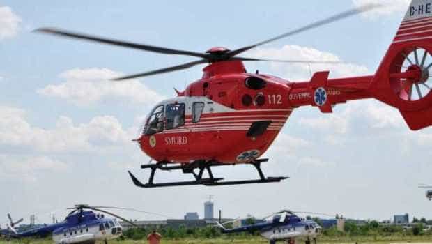 Bebeluș de 6 luni, rănit în accidentul de la Mihăești, preluat cu elicopterul SMURD