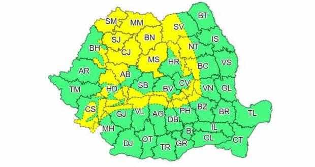 Nordul județului Argeș, sub cod galben de vânt și viscol