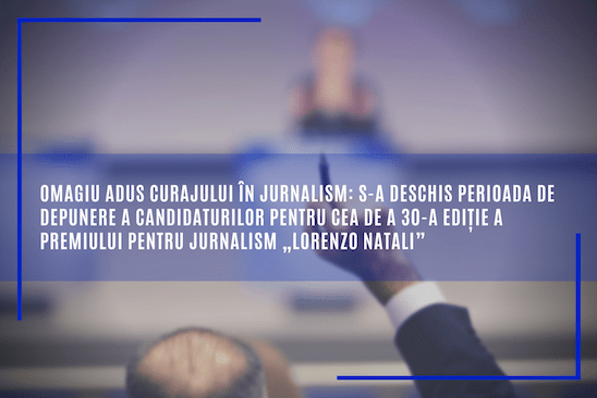 Omagiu in Jurnalism Lorenzo Natali