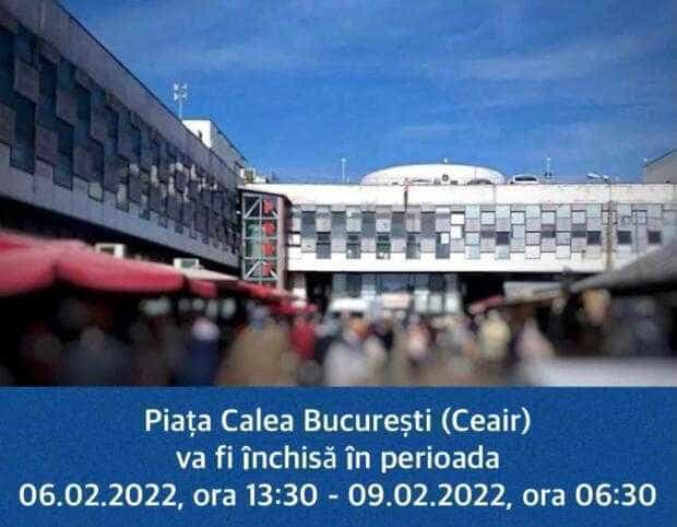 Piața Ceair va fi închisă pentru lucrări de dezinfecţie, dezinsecţie și deratizare