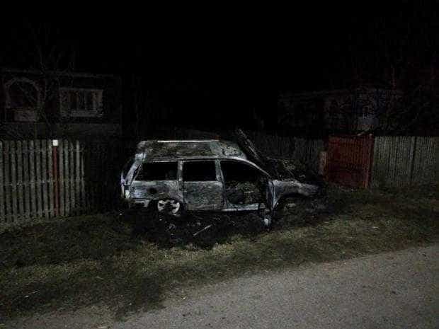 Incendiu izbucnit la o mașină după un accident la Bălilești