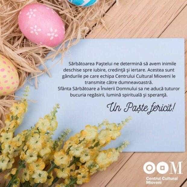 Centrul Cultural Mioveni vă urează ”Paște fericit!”