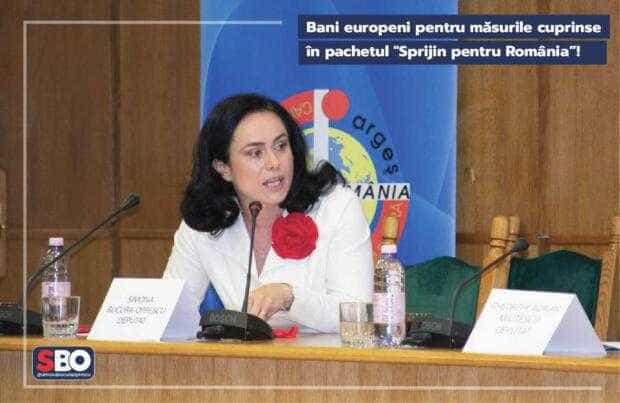 Simona Bucura Oprescu: „Măsurile cuprinse în pachetul Sprijin pentru România pot fi finanțate din bani europeni”