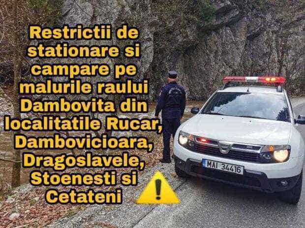 Avarie la Hidrocentrala Rucăr! Nu campați pe malurile râului Dâmbovița!