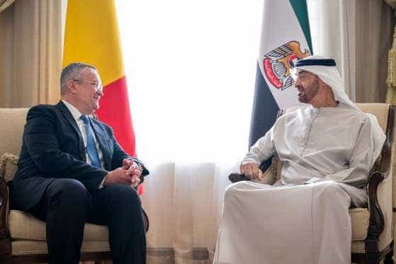 Întrevederea prim-ministrului Nicolae-Ionel Ciucă cu A.S. Șeicul Mohamed bin Zayed Al Nahyan, președintele Emiratelor Arabe Unite