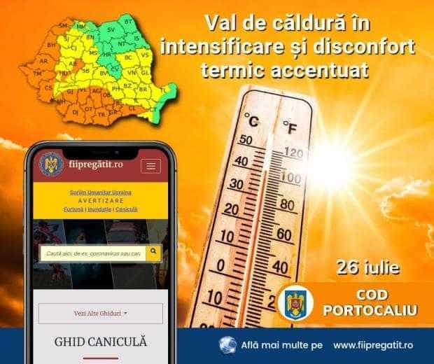 ALERTĂ METEO! Valul de căldură va persista în sudul și vestul țării