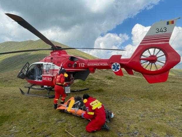 Un cioban cu criză renală, luat cu elicopterul SMURD de pe munte