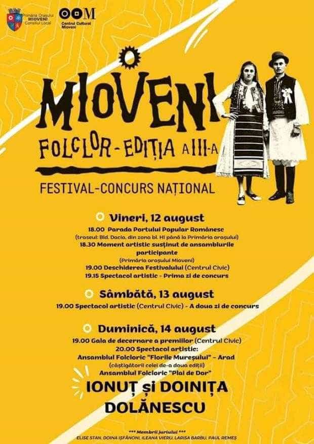 Au mai rămas 10 zile! Începe a nouă ediție a Festivalului-Concurs Național de Folclor Mioveni