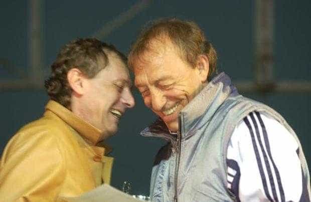 Dobrin și Balaci, omagiați aseară din tribunele stadionului piteștean