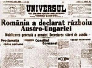 ziarul Universul din 14.08.1916