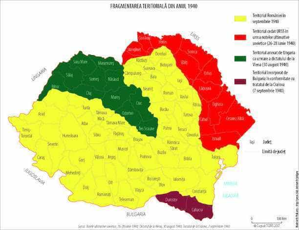 7 Septembrie 1940 – Cedarea județelor Durostor și Caliacra (Cadrilaterul) către Bulgaria