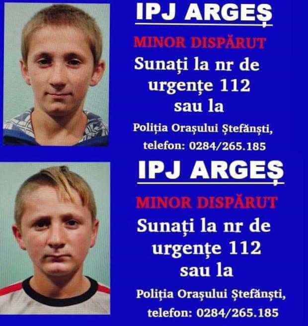 Minori dispăruți de la Ștefănești. Poliția, în alertă