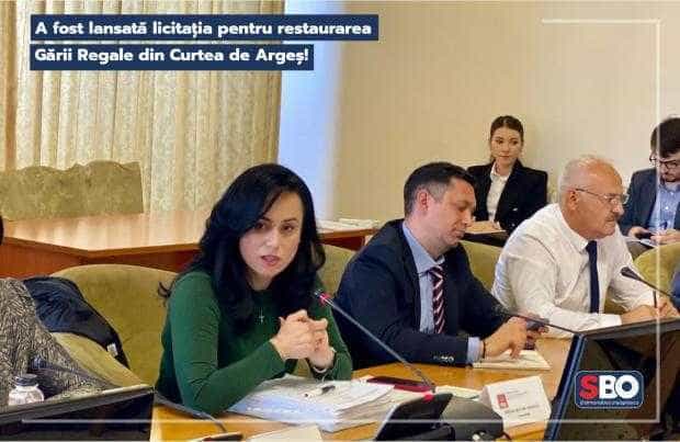 Simona Bucura Oprescu: „A fost lansată licitația pentru restaurarea Gării Regale din Curtea de Argeș”
