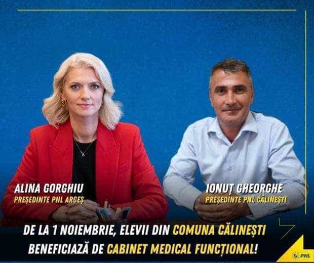 PNL Argeș: Cabinet medical funcțional pentru elevii din Călinești