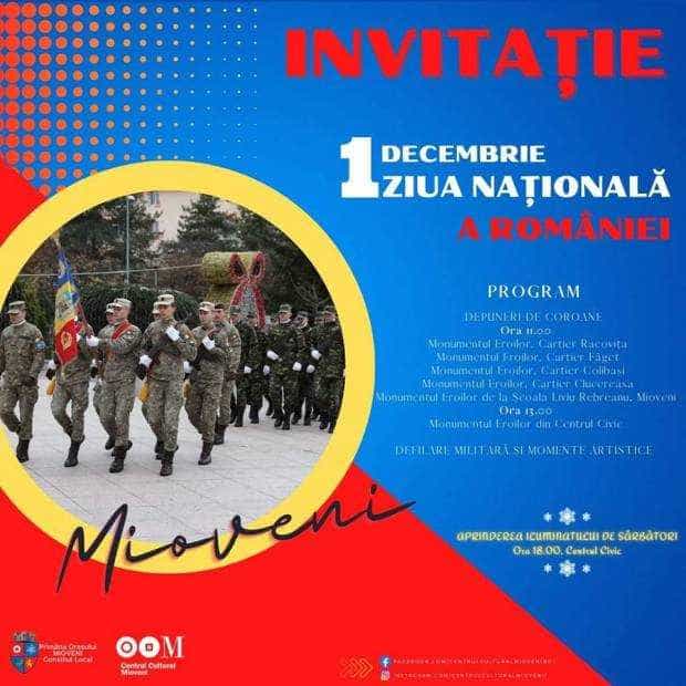 Iluminatul festiv din Mioveni se aprinde pe 1 Decembrie