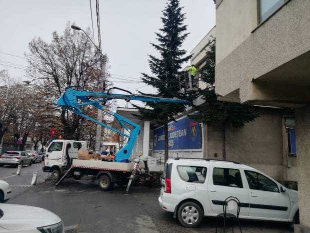 Argeș. Consiliul Județean are în dotare și… brad de Crăciun