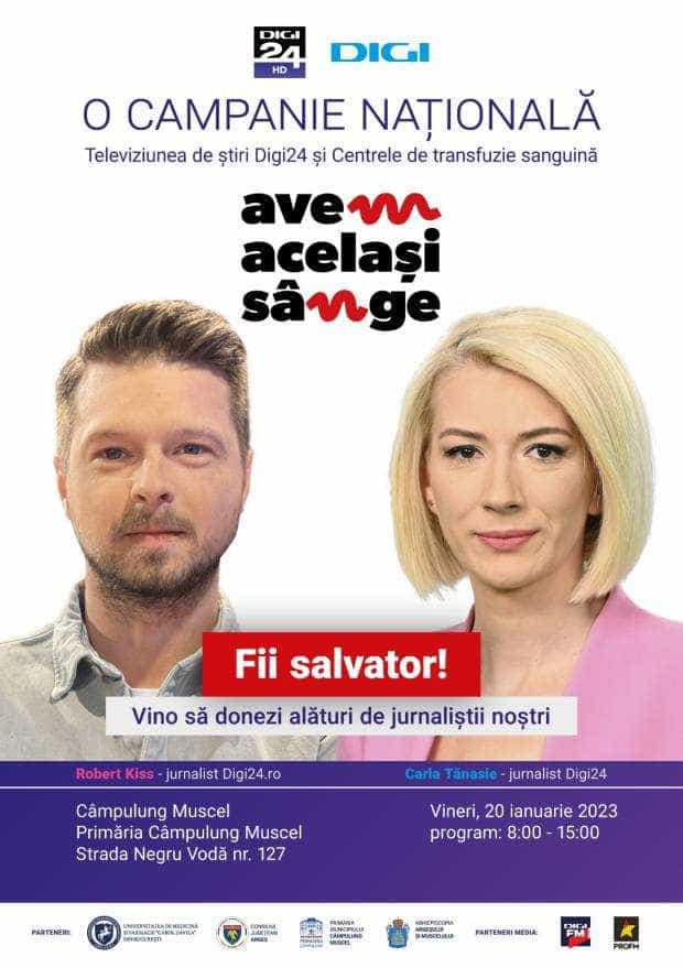 Consiliul Județean Argeș, partener în campania națională de donare de sânge