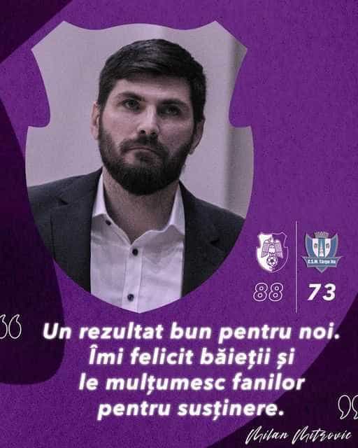 Milan Mitrovic, antrenor BCMU Pitești: “O victorie care ne menține în această serie pozitivă”