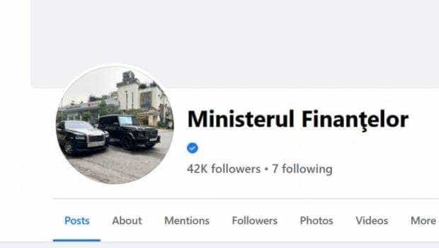 Pagina de Facebook a Ministerului Finanțelor a fost ținta unui atac cibernetic