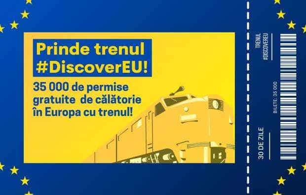 DiscoverEU:  Înscrieri pentru 35.000 de permise de călătorie pentru tineri