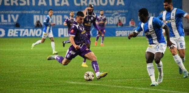 Universitatea Craiova – FC Argeș 1-0. Piteștenii, 12 jocuri fără succes