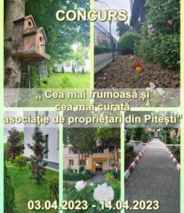 Încep înscrierile pentru „Cea mai frumoasă și cea mai curată asociaţie de proprietari din municipiul Piteşti”