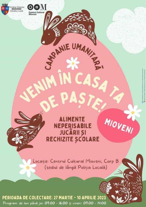 Campania umanitară „Venim în casa ta de Paște”, la Mioveni