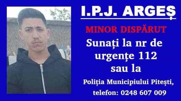 Încă un adolescent dat dispărut! Poliţia Piteşti îl caută pe Nicolae Garcya