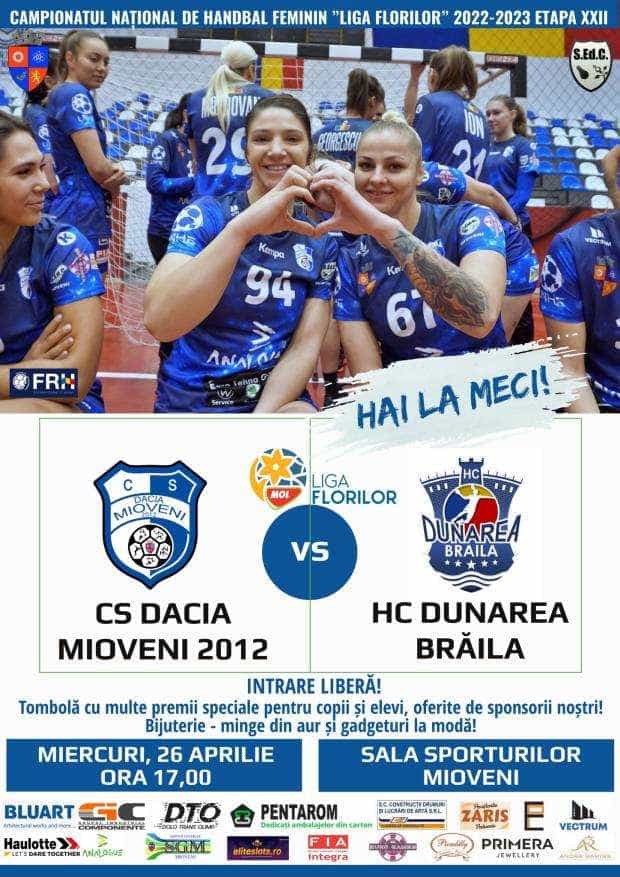 Partidă decisivă pentru handbalistele din Mioveni. Când are loc meciul din Liga Florilor
