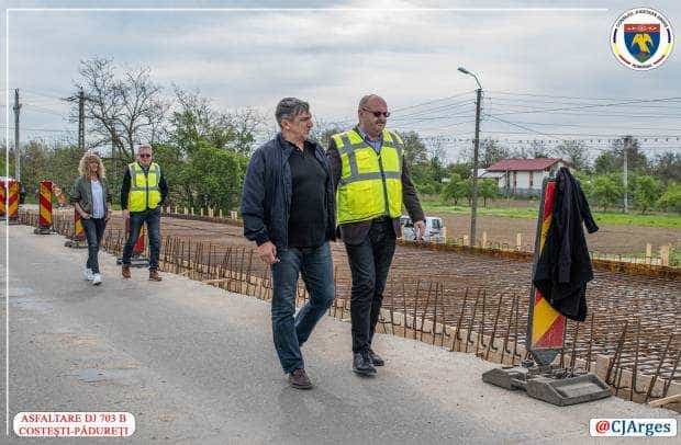 Argeș. Președintele Ion Mînzînă, în inspecție pe șantierele unor drumuri județene